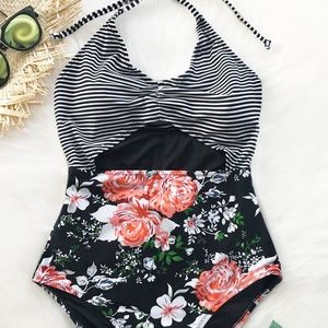 CUPSHE Secret Fragrance Halter One-Piece Swimsuit